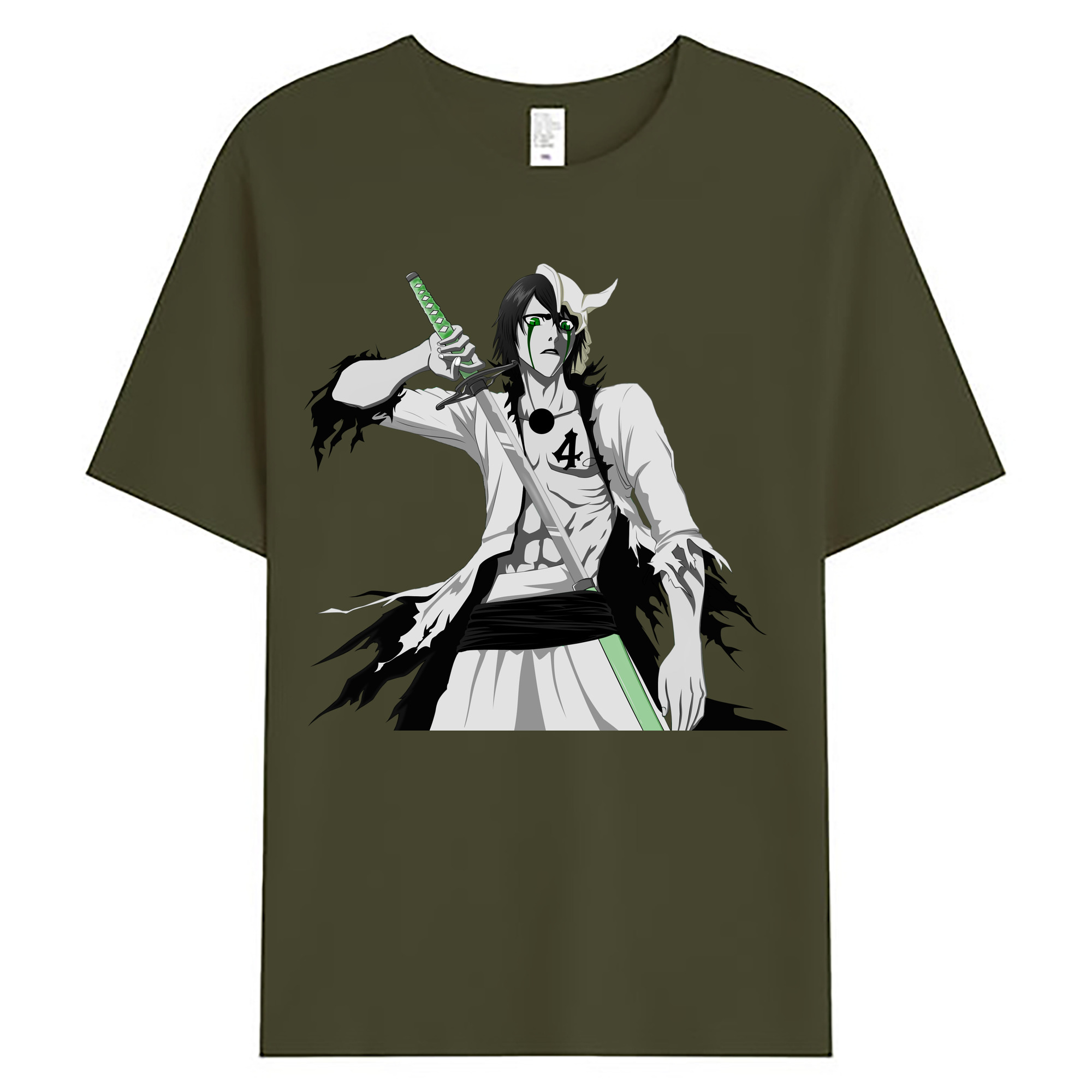 （画像用） ブリーチ ウルキオラ·シファー BLEACH Ulquiorra cifer 綿100％ メンズ半袖Tシャツ｜肌触りやわらか＆通気性
